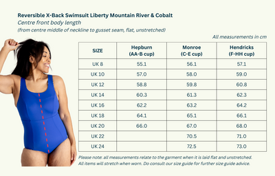 Reversible X-Back Swimsuit Mountain River & Cobalt - Hepburn