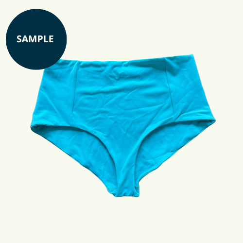 SAMPLE: High Waist Bikini Bottoms Lido Blue Size 8