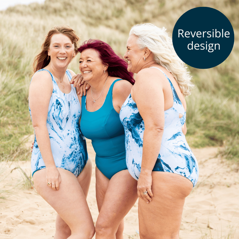 (L-R) Allie wears size 14 Hepburn; Terri wears size 14 Monroe; Jude wears size 16 Hendricks