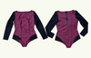SAMPLE: Long Sleeve Swimsuit Plum Size 10 Hendricks (F-HH cup)