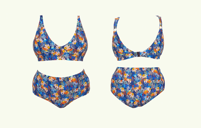 Deadstock Designs: Adjustable Plunge Bikini Set Daisy - Hendricks