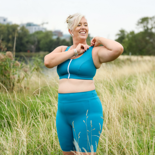 Kelly wears Essential Swimsuit size 12 Monroe, Reversible Swims Shorts size 12 