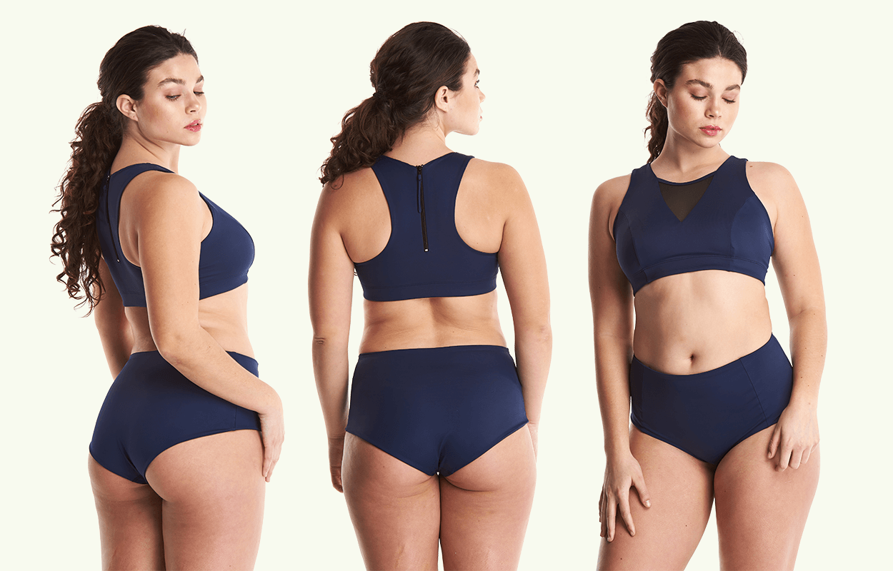 Amanda wears size 14 Monroe Top, size 14 Bottoms