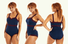 Sweetheart Swimsuit Navy & Plum - Monroe