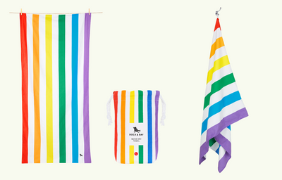 Rainbow Striped Quick Dry Beach Towel