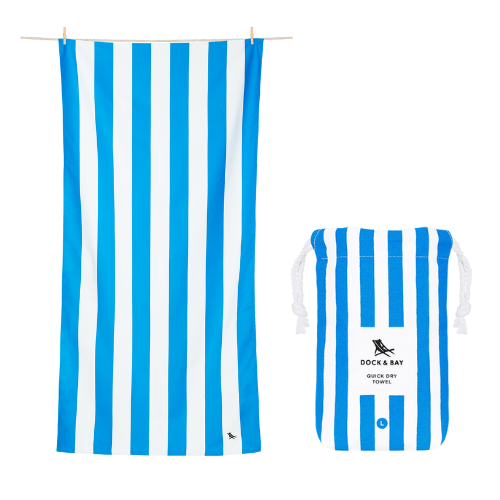 Blue Striped Quick Dry Beach Towel