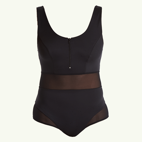 Round Neck Swimsuit Black - Monroe