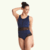 High Neck Swimsuit Navy - Hepburn