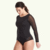 Long Sleeve Swimsuit Black - Monroe