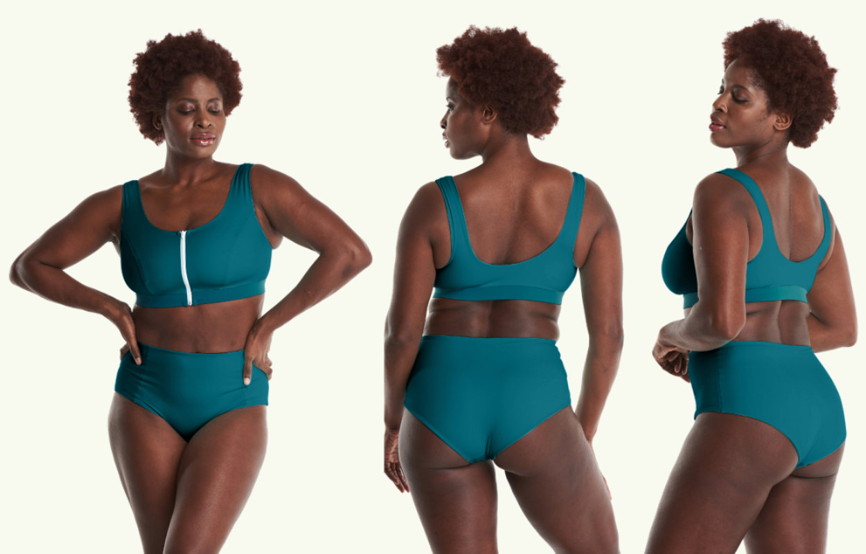 Swimcrop High Waister Set Teal - Hendricks