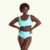 Swimcrop High Waister Set Mint Blue & Teal - Hendricks