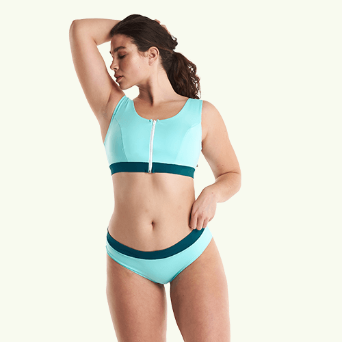 Swimcrop Bikini Set Mint Blue & Teal - Monroe
