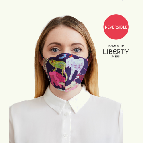Reusable & Reversible Face Mask - Zoo Print