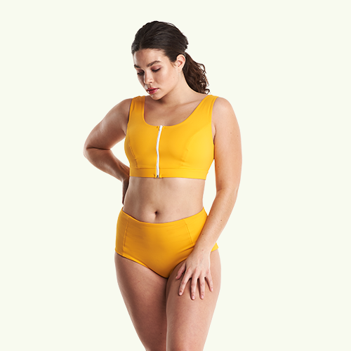 Swimcrop High Waister Set Mango - Monroe