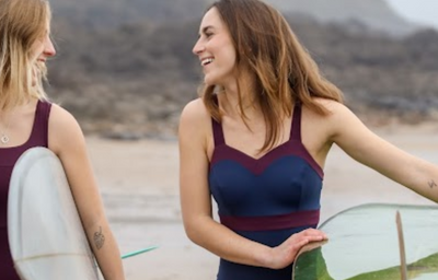 Sweetheart Swimsuit Navy & Plum - Hepburn