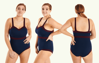 Sweetheart Swimsuit Navy & Plum - Hendricks
