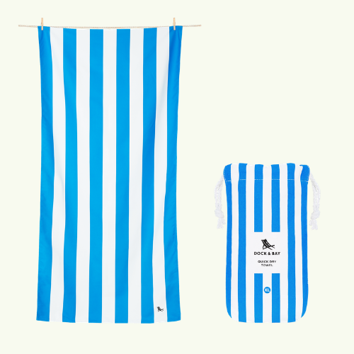 Blue Striped Quick Dry Beach Towel