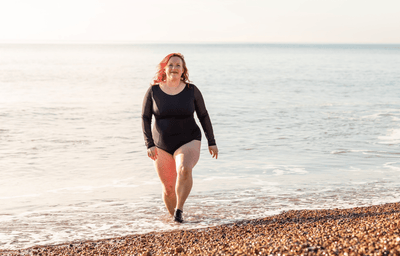 Long Sleeve Swimsuit Black - Monroe
