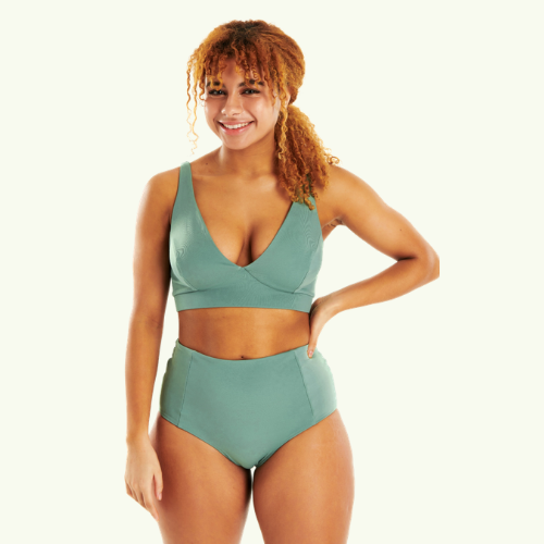 Plunge High Waister Bikini Willow - Monroe