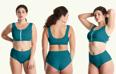 Swimcrop High Waister Set Teal - Monroe