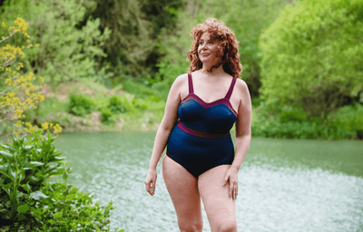 Sweetheart Swimsuit Navy & Plum - Hepburn