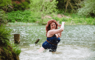 Sweetheart Swimsuit Navy & Plum - Hepburn