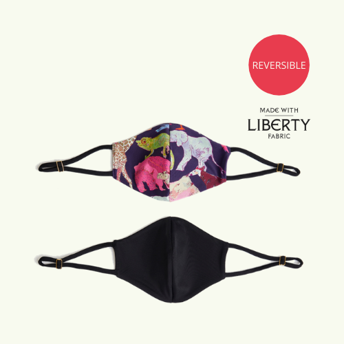 Reusable & Reversible Face Mask - Zoo Print