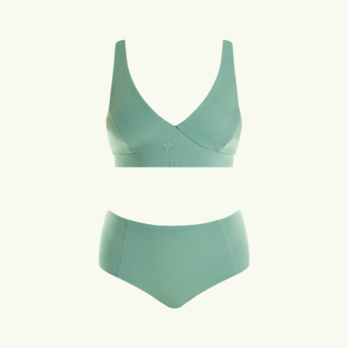 Plunge High Waister Bikini Willow - Hepburn