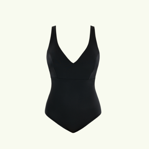 Plunge Swimsuit Black - Monroe