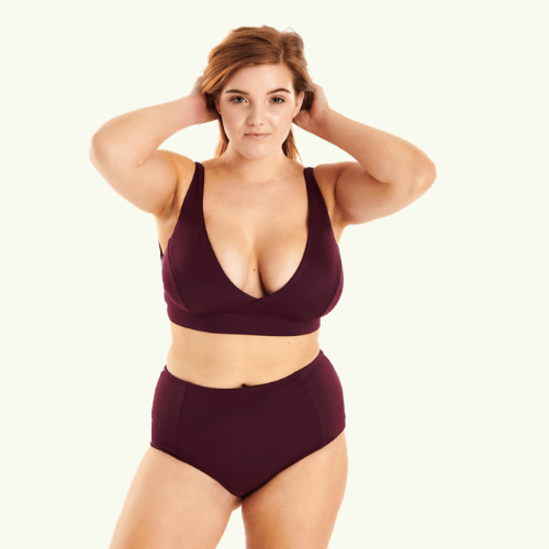 Plunge High Waister Bikini Plum - Hendricks