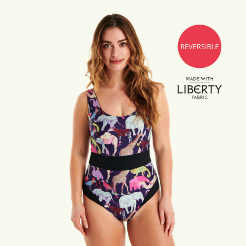 Classic Reversible Swimsuit Zoo & Black - Hepburn