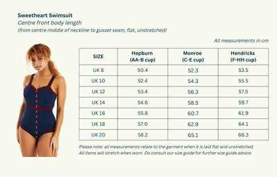 Sweetheart Swimsuit Navy & Plum - Hepburn