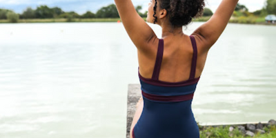 Sweetheart Swimsuit Navy & Plum - Hepburn