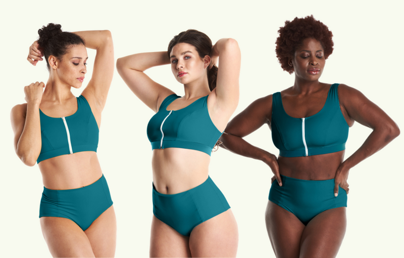 Swimcrop High Waister Set Teal - Hendricks